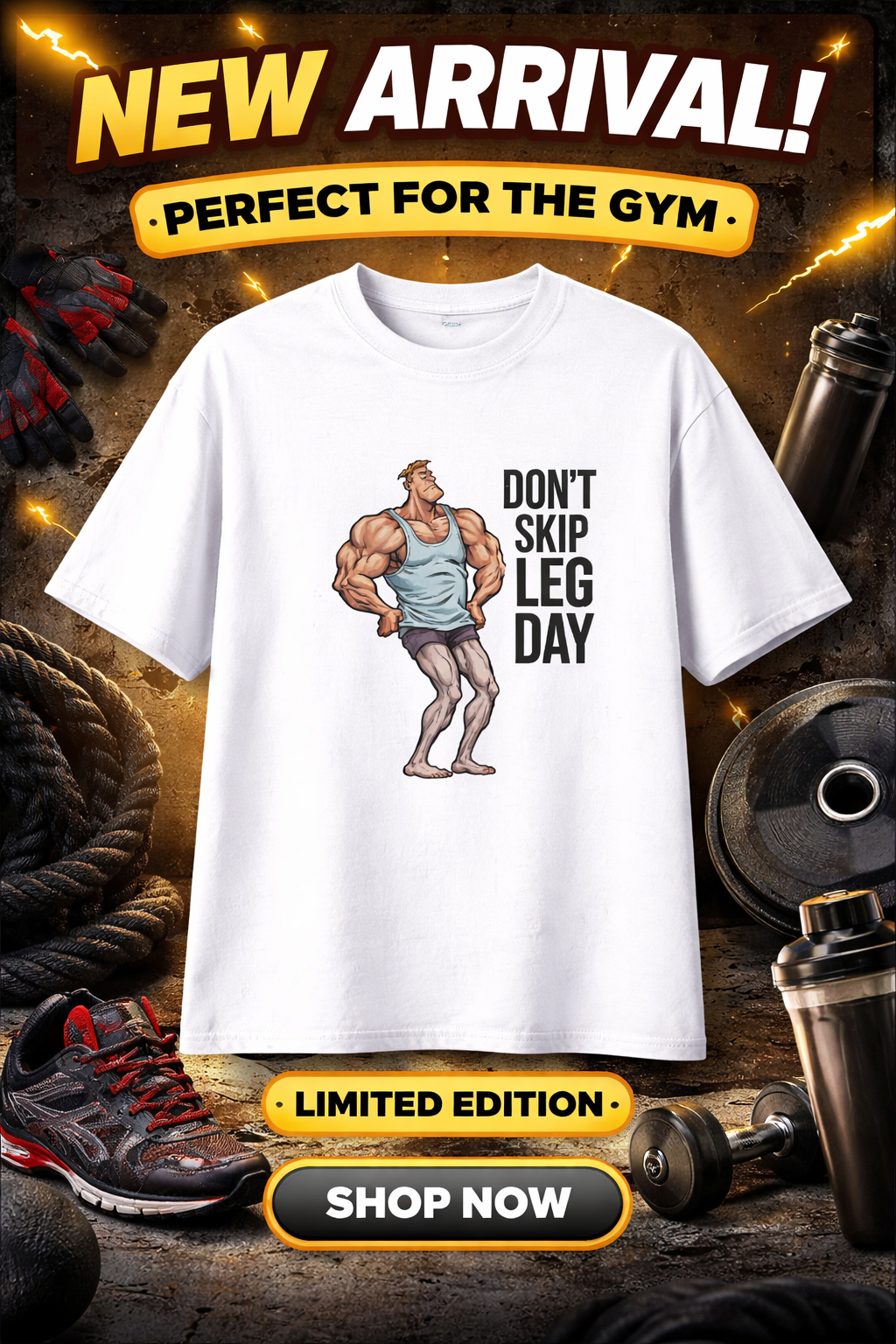 Don't Skip Leg Day Tee Oversized Fit