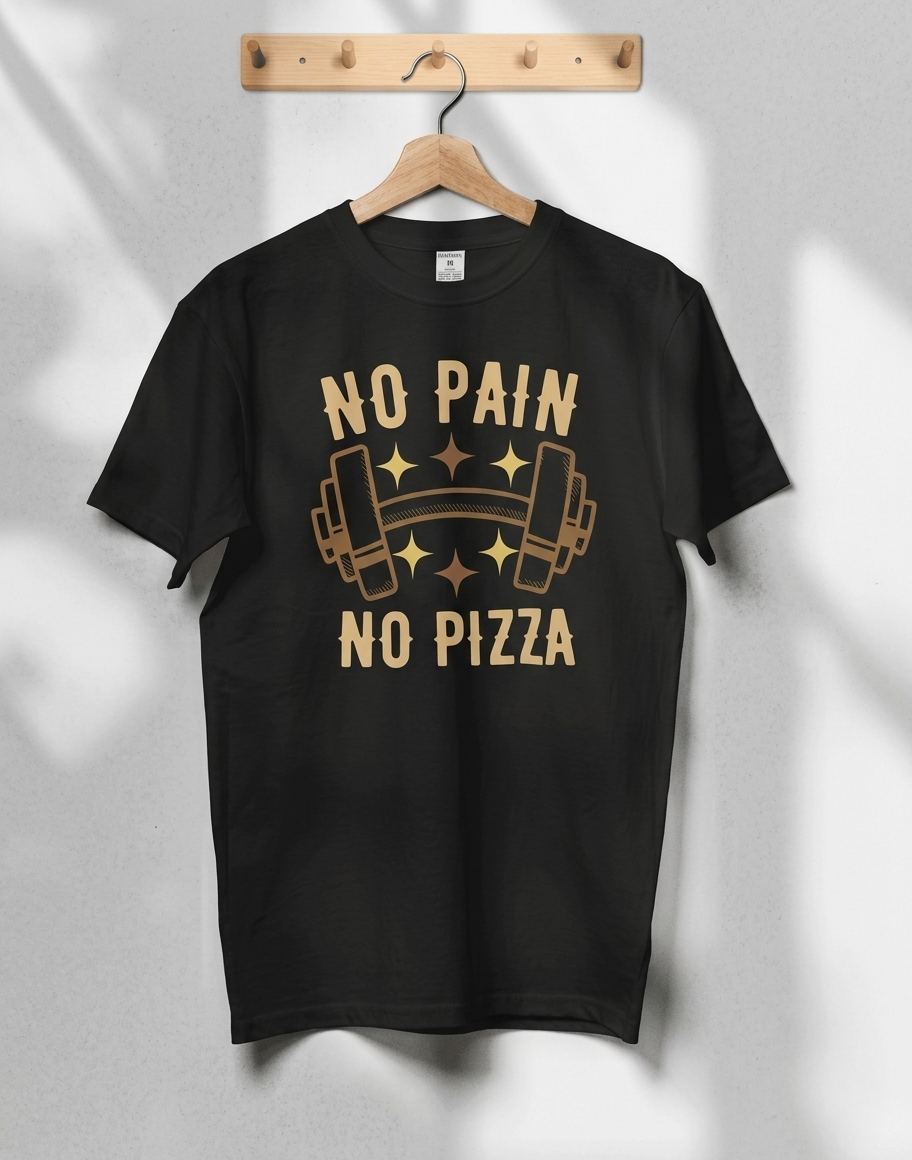 No Pain No Pizza Tee Oversized Fit