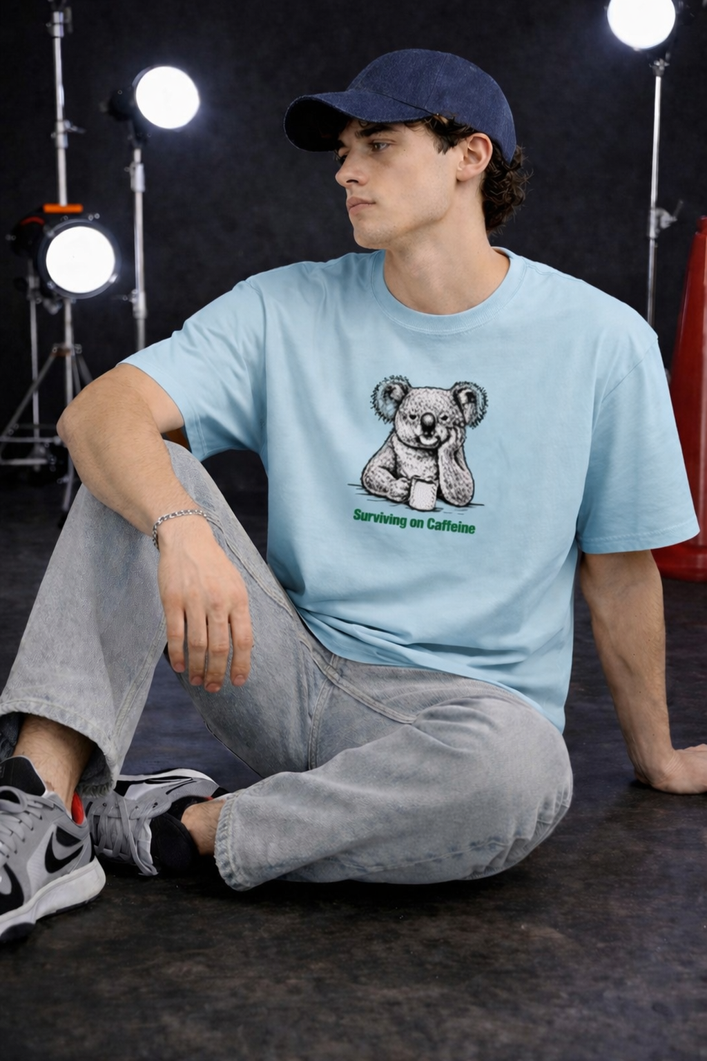 Surviving on Caffeine Koala Graphic Tee Unisex Classic T-Shirt