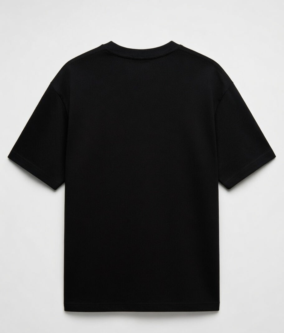 Midnight Spider Embroidered Tee Oversized