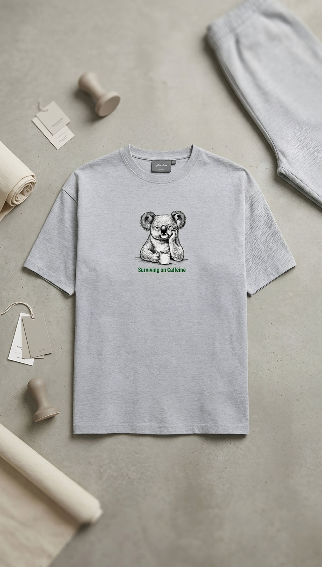 Surviving on Caffeine Koala Graphic Tee Unisex Classic T-Shirt