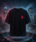 Midnight Spider Embroidered Tee Oversized