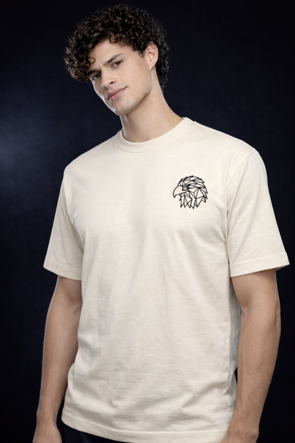 Geometric Eagle Embroidery Clasic Tee Unisex