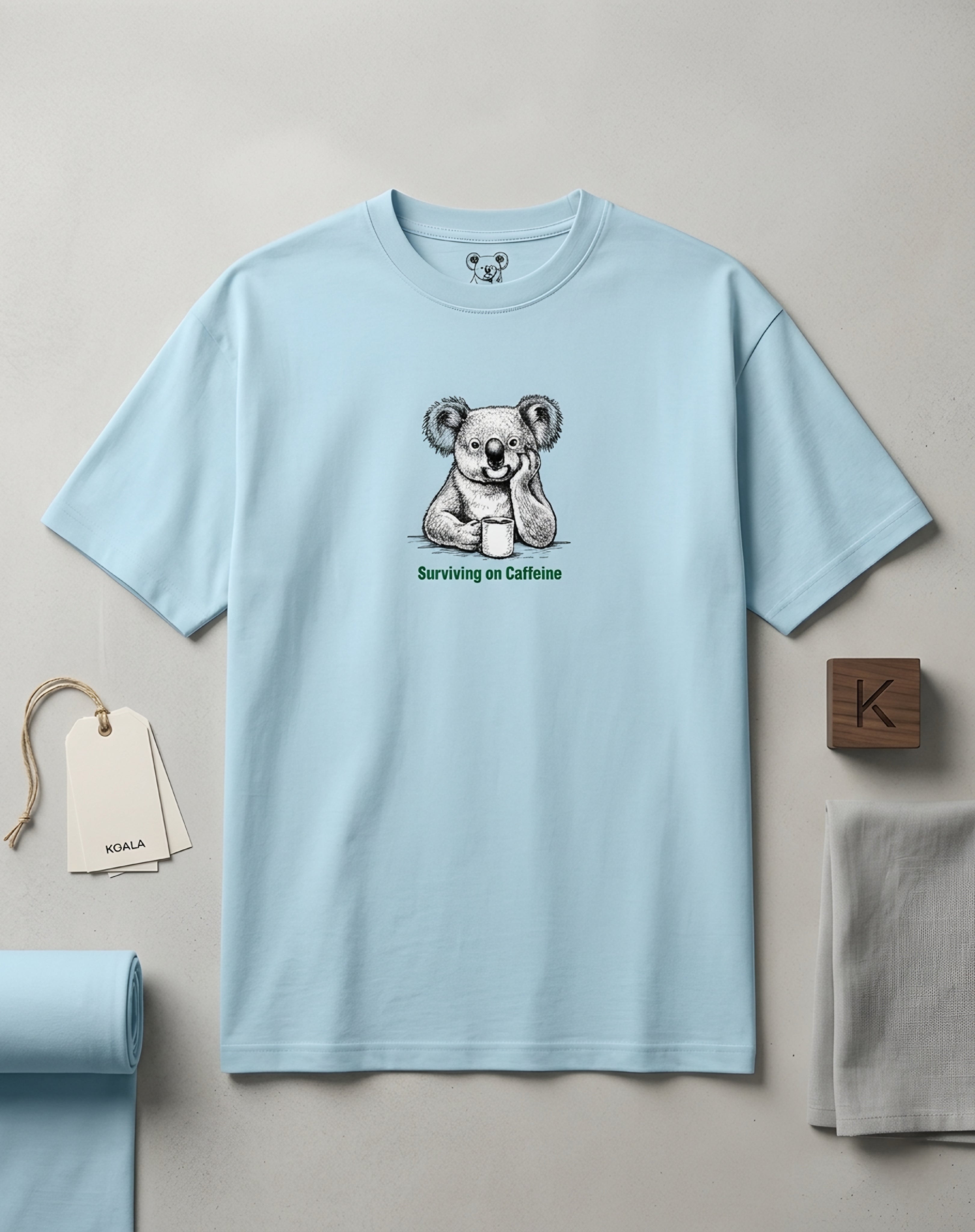 Surviving on Caffeine Koala Graphic Tee Unisex Classic T-Shirt