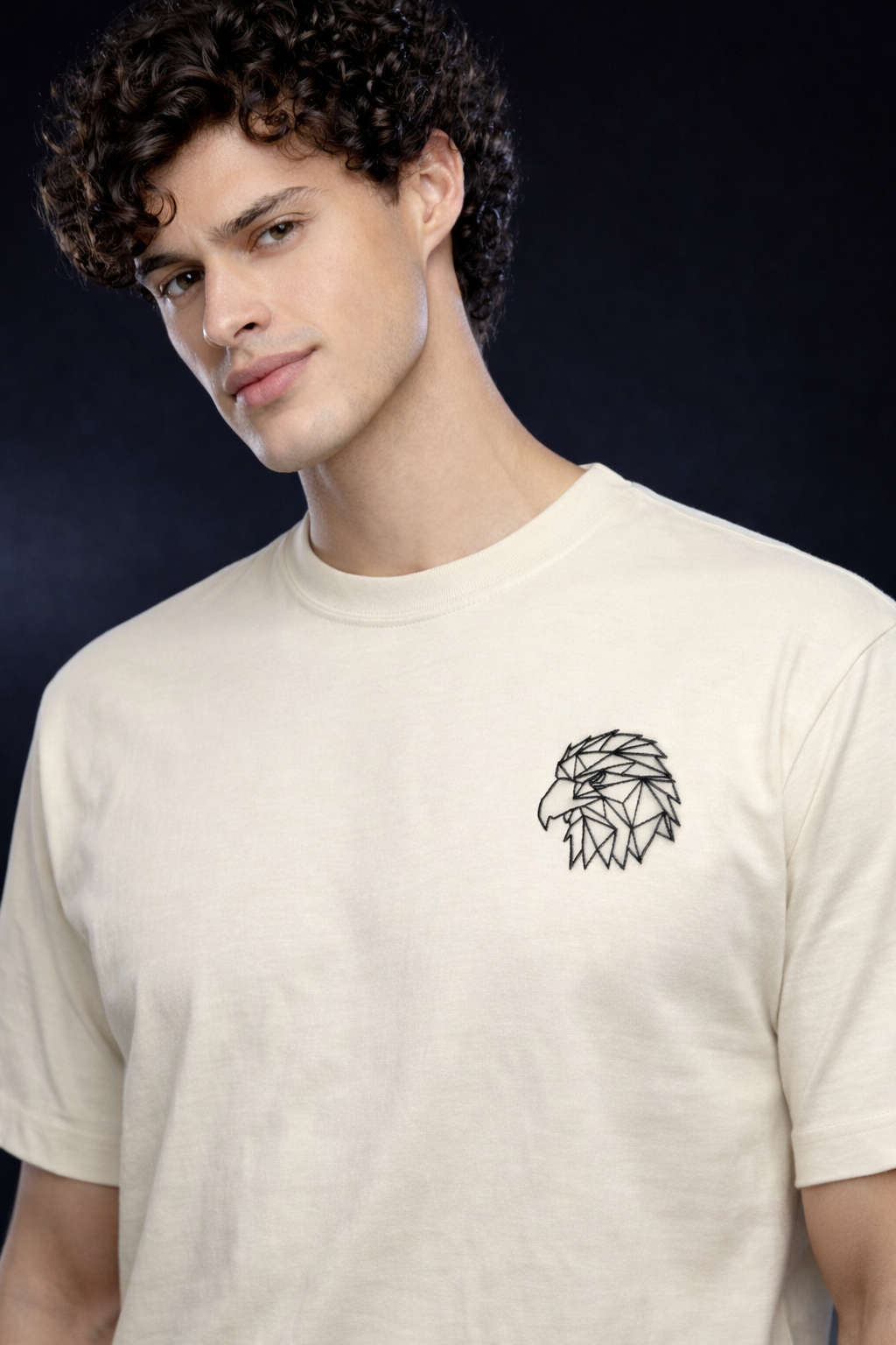 Geometric Eagle Embroidery Clasic Tee Unisex
